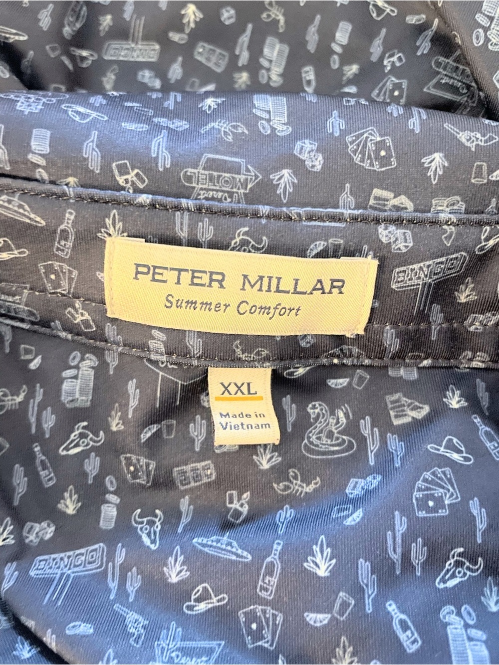 Peter Millar SWAG Golf Summer Comfort Polo XXL MF23EK26S Las Vegas Badlands - Picture 7 of 9